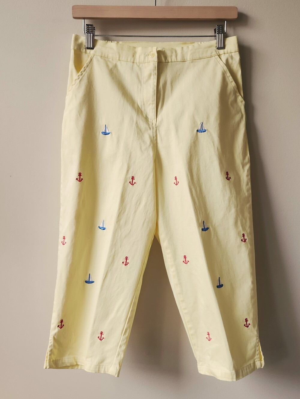 Embroidered Nautical Capris